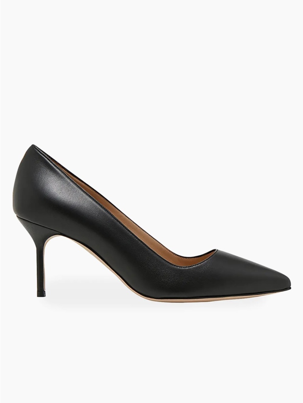 Manolo Blahnik BB 70mm Leather Stiletto Pumps